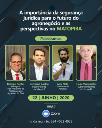 Segurança jurídica na região do Matopiba será debatida hoje