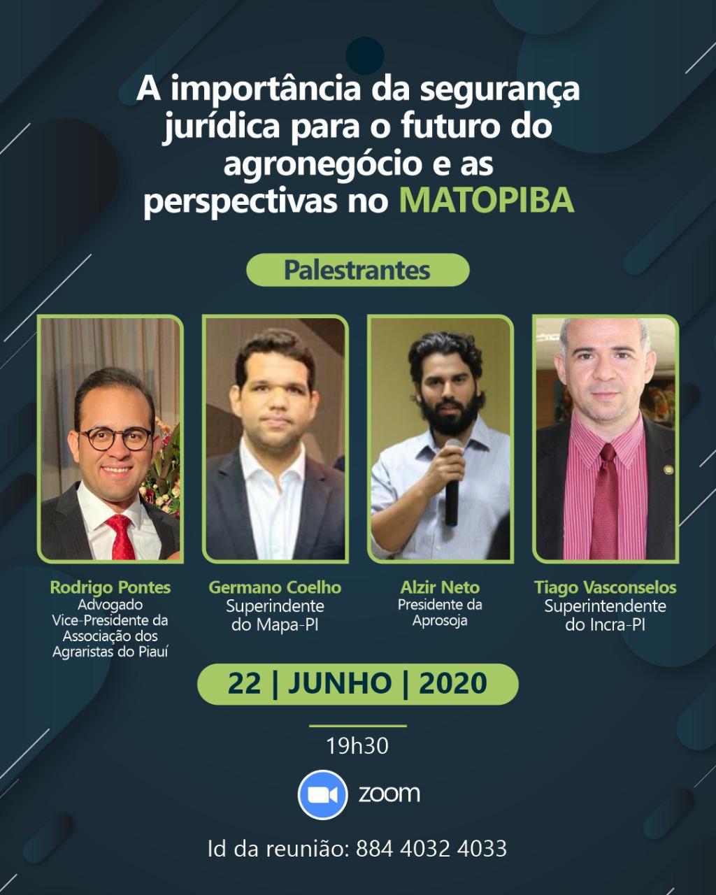 Segurança jurídica na região do Matopiba será debatida hoje